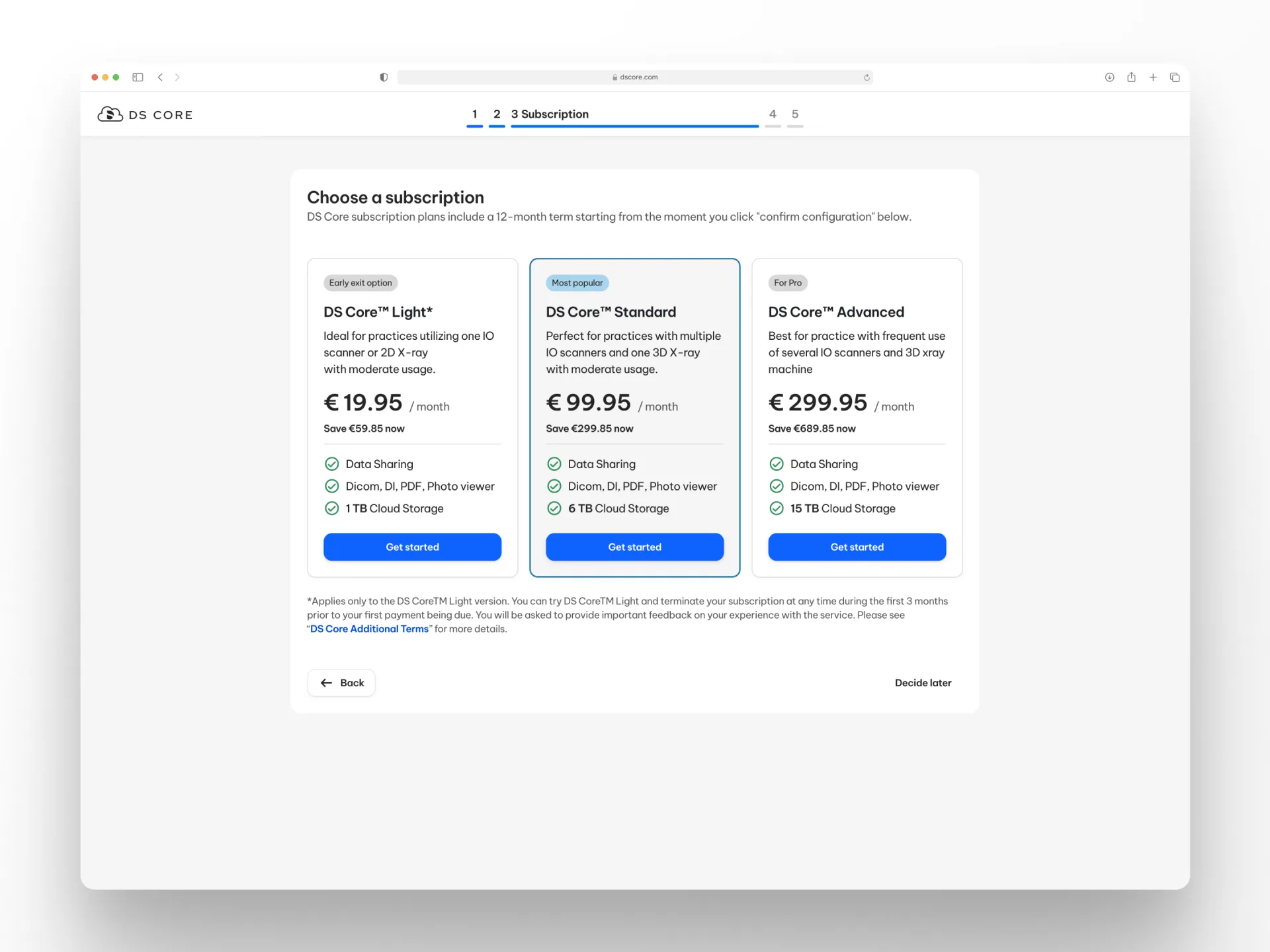 Dentsply Sirona — pricing page
