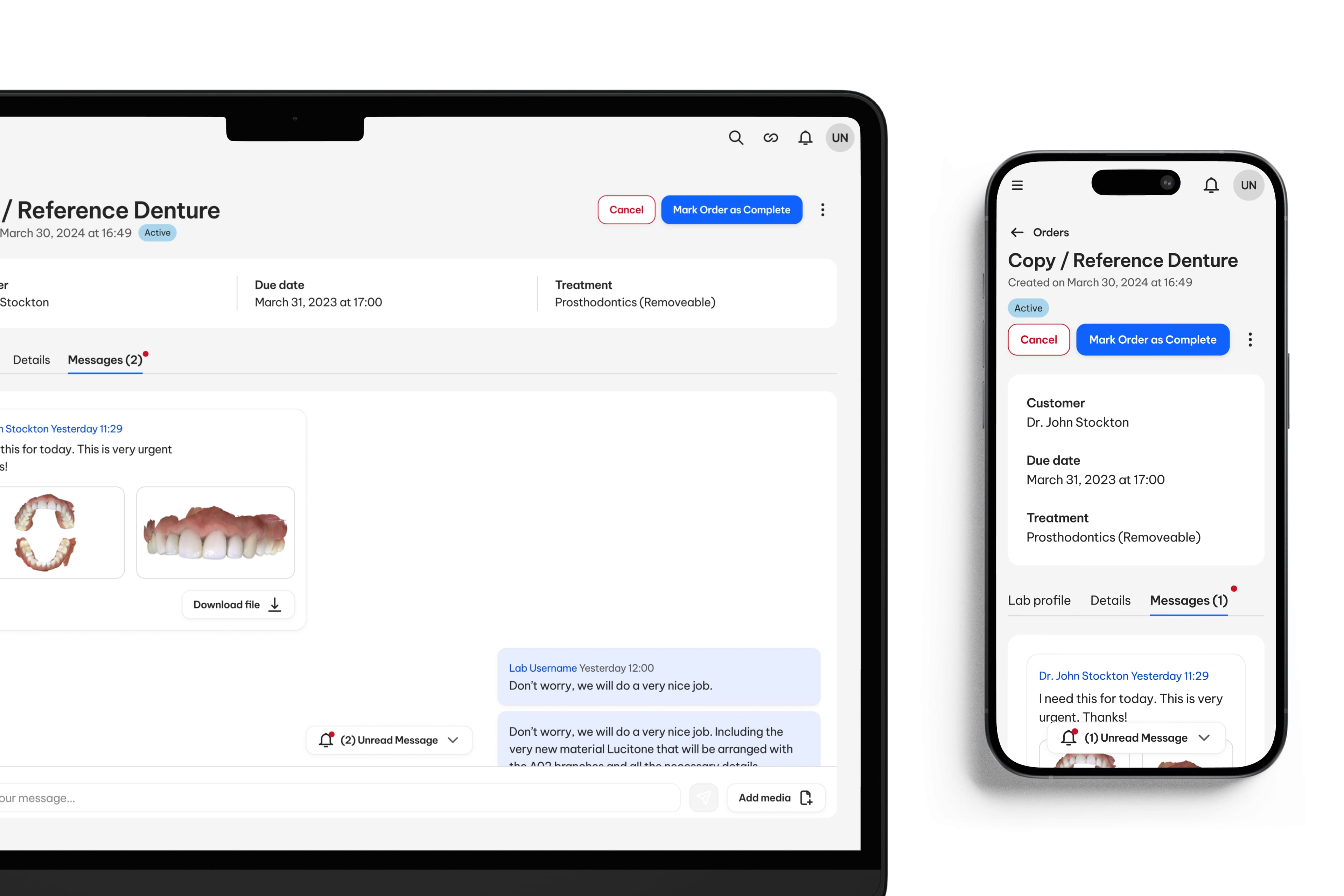 DS Core secure messenger on phone and desktop