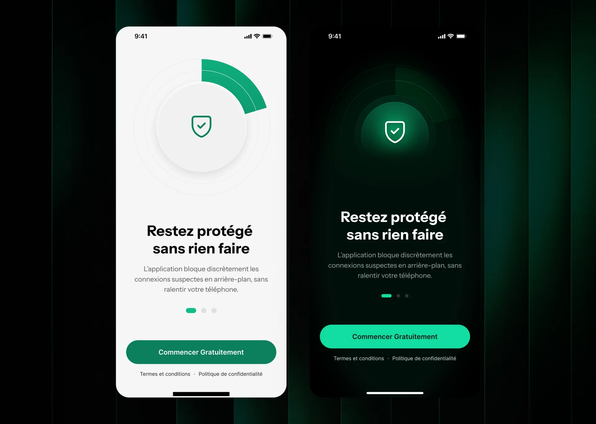 Hafnova DoHzel redesigned home screen with protection score